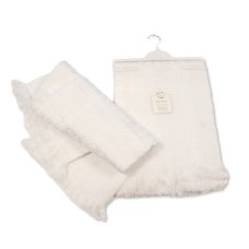 BW-110-033W: Baby Acrylic Shawl On Hanger- White